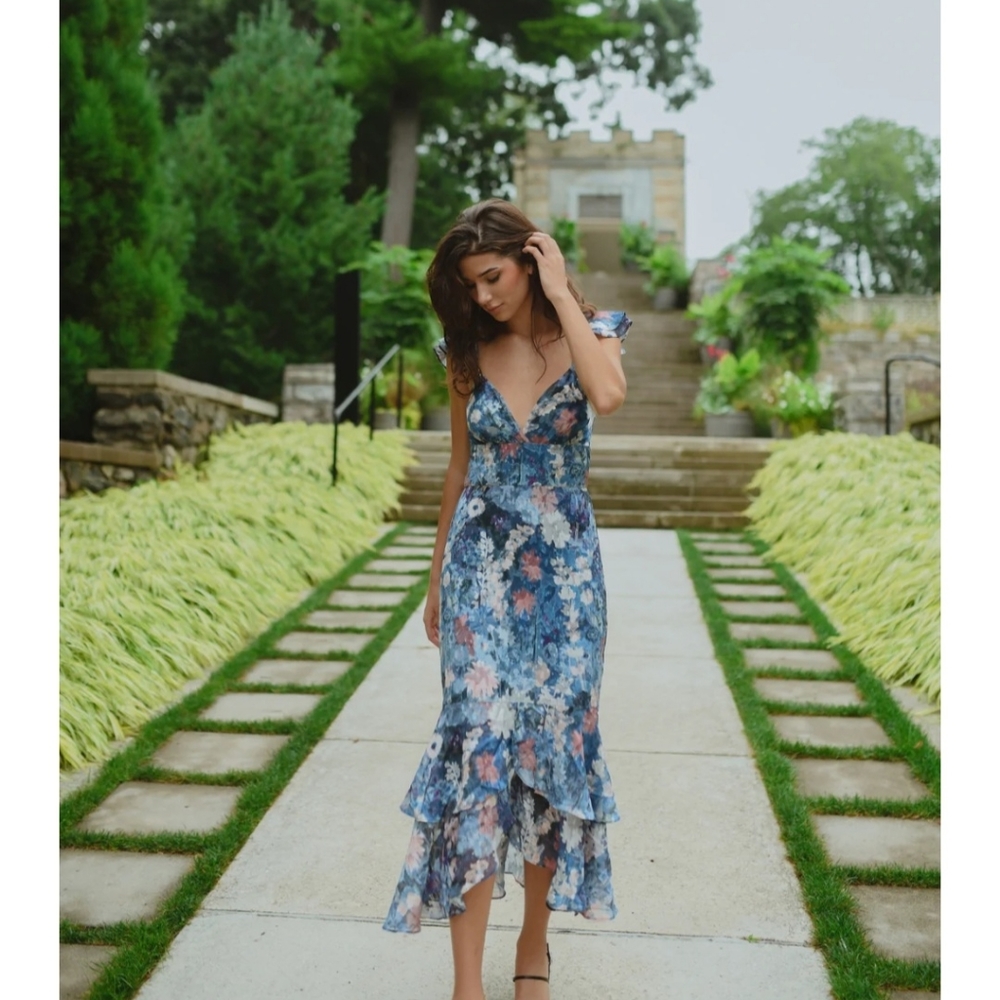 Floral chiffon dress